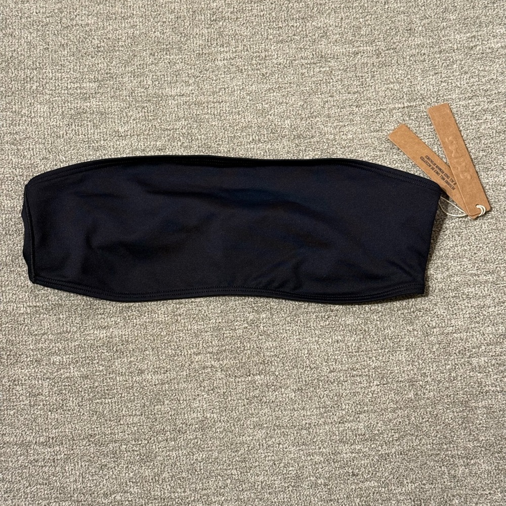 NWT Skims Black Women's Bandeau Bathing Suit Top (Size S)